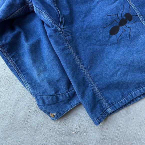 Vintage Y2K Carhartt denim blue chore work wear jacket - Picture 6 of 7